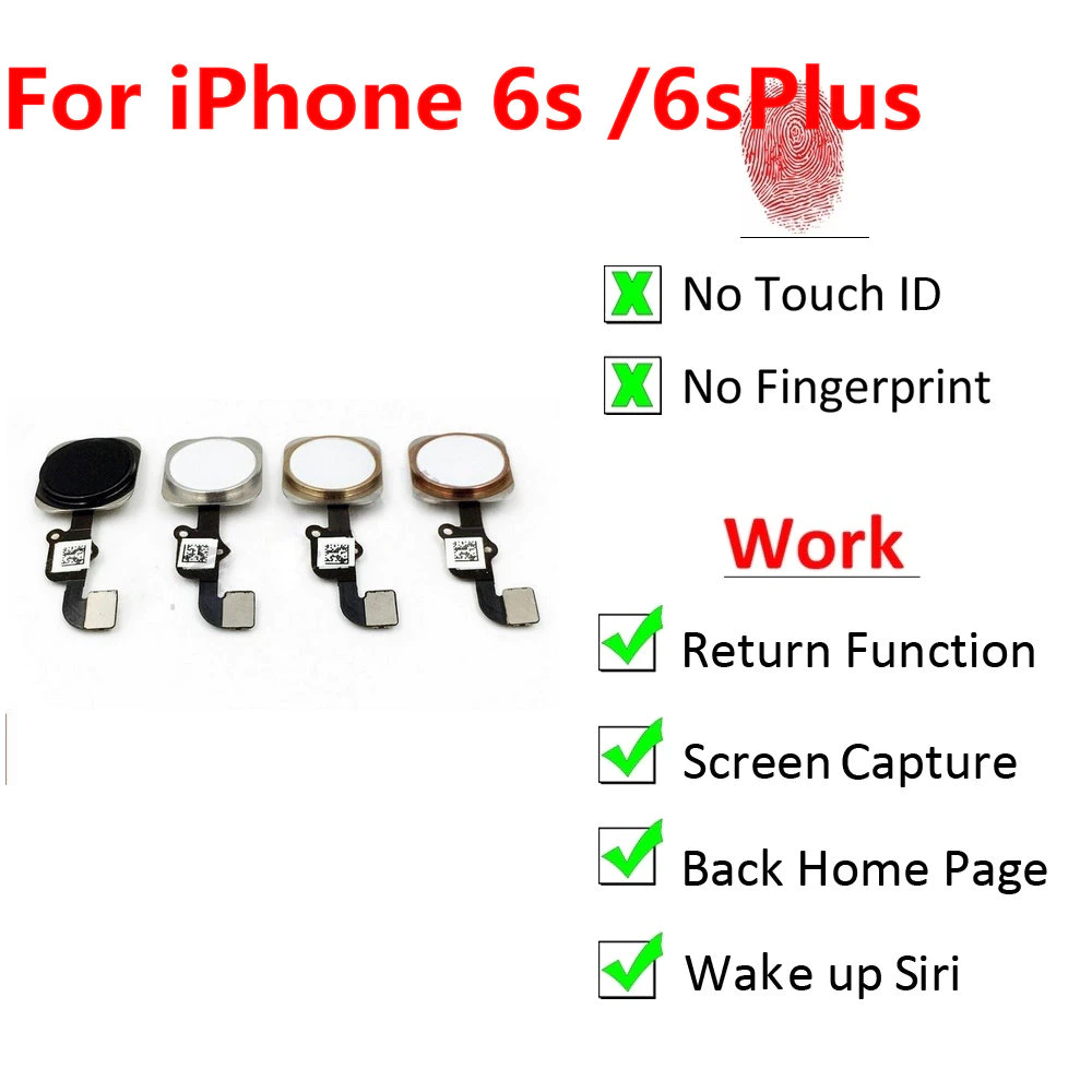 สายแพรปุ่มโฮม สําหรับ iPhone 6s 6s Plus ย้อนกลับปุ่มย้อนกลับ ไม่มีปุ่มสัมผัส ID ฟังก์ชั่นลายนิ้วมือ เปลี่ยนได้ thumbnail 4