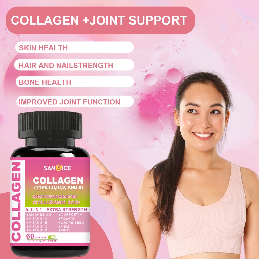 [ซื้อ2 แถม 1] คอลลาเจนแคปซูล(Type I ,II,III,V&X),60 แคปซูล