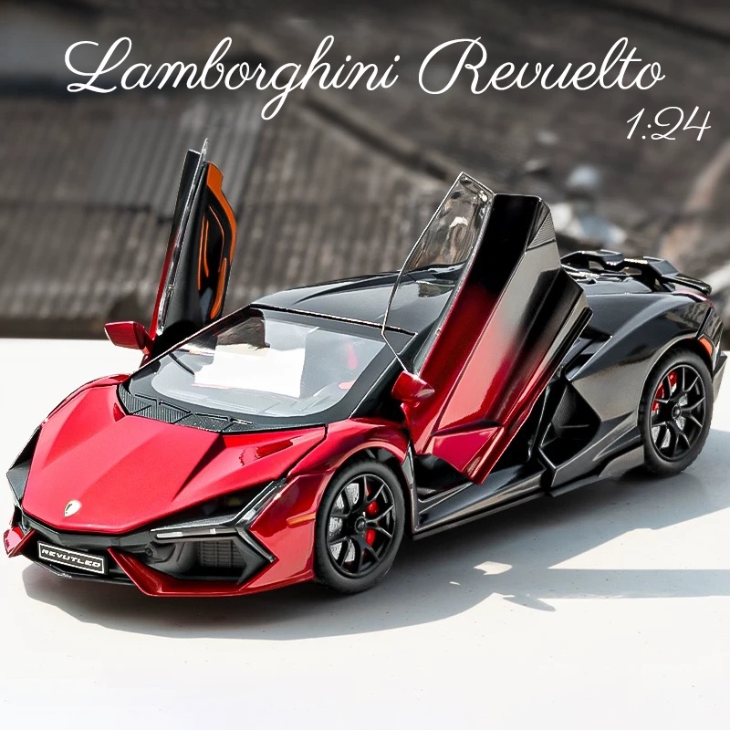 1:24 scale Lamborghini Revuelto รถโลหะผสมรุ่น die cast รถเสียงรถผู้ที่ชื่นชอบ series ของขวัญวันเกิดเด็กโลหะของเล่นเด็ก