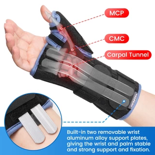 VELPEAU สายรัดข้อมือพร้อม Thumb Spica Splint สําหรับ Tenosynovitis ของ De Quervain, Carpal Tunnel Pain, Stabilizer สําหรับ Tendonitis, โรคข้ออักเสบ, แพลงและแตกหัก Forearm สนับสนุน Cast