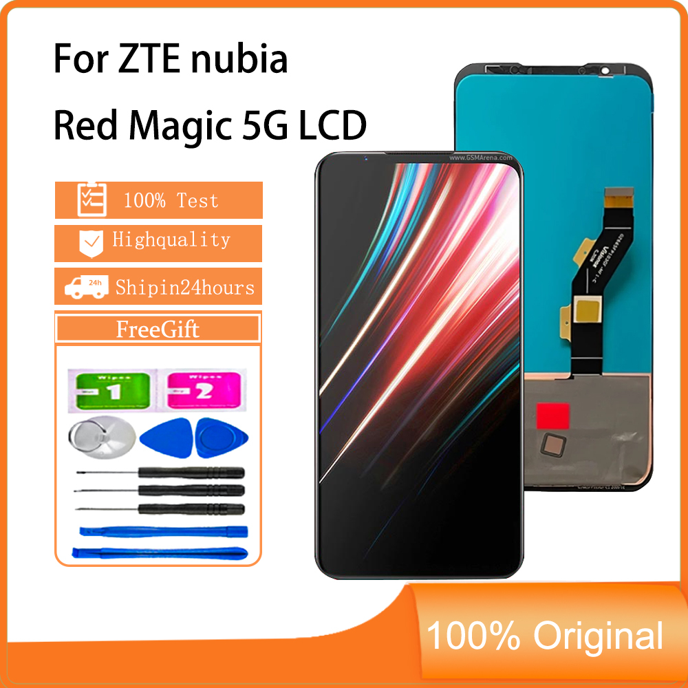 จอแสดงผล LCD ZTE nubia Red Magic 5G ดั้งเดิมทดแทนหน้าจอสัมผัส