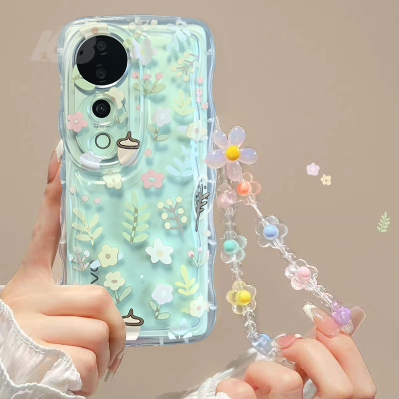 เคส Vivo V40 V29 V30 V27 V23 Y36 Y27 5G เคส Vivo V40 V30 V25 Pro Y36 Y27S โทรศัพท์มือถือ ซิลิโคนนิ่ม ใส กันกระแทก ลายดอกไม้ 3D สีแคนดี้ หรูหรา สําหรับ