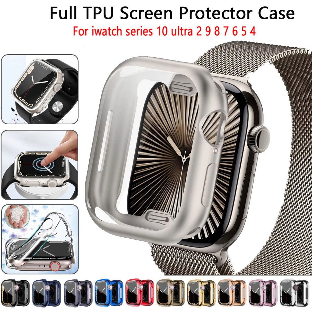 เคส iwatch series 10 42mm 46mm หน้าจอกันรอย เคสป้องกัน สําหรับ iWatch Series 10 ultra 8 7 6 SE 5 4 3 2 49mm 41mm 45mm 38mm 40mm 42mm 44mm