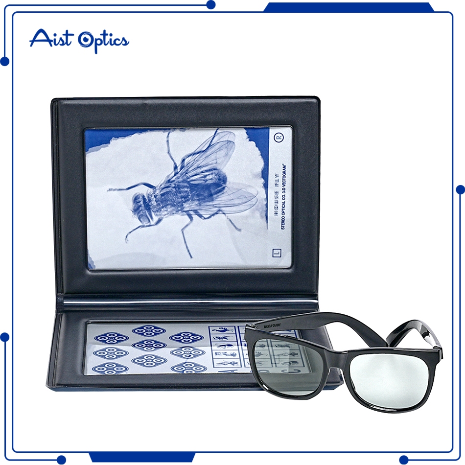 อุปกรณ์ออปติคอล Optometry Stereo Fly Vision Test (SO001) สําหรับประเมิน Gross Stereopsis และ Fine Deption