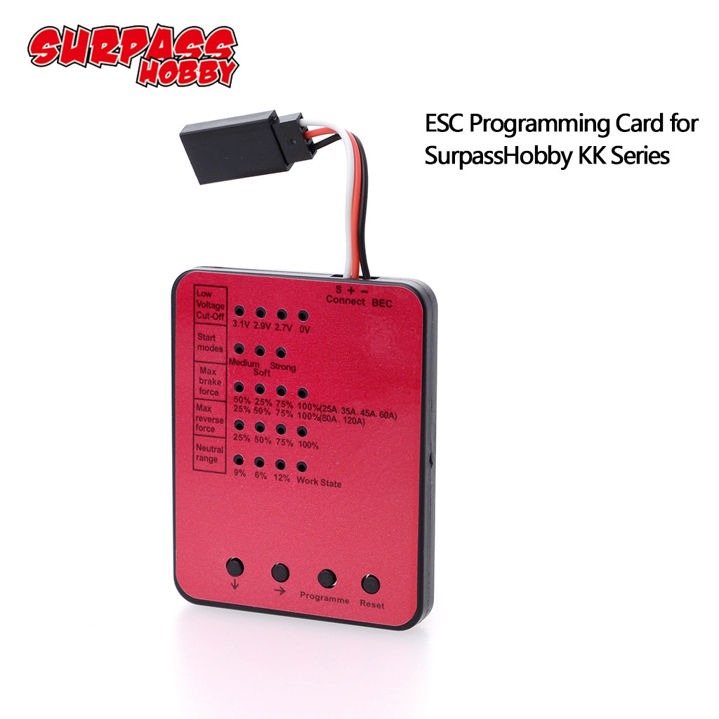 SURPASSHOBBY KK ESC Series การ์ดโปรแกรม LED สําหรับรถ RC 25/35/45/60A/80A/120A/150A ESC ตัวควบคุมควา