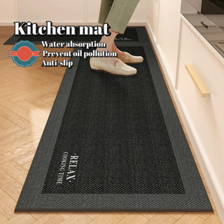 พรมห้องครัว วัสดุโคลนไดอะตอม เสื่อครัวพิมพ์ลายเรียบง่ายสไตล์…