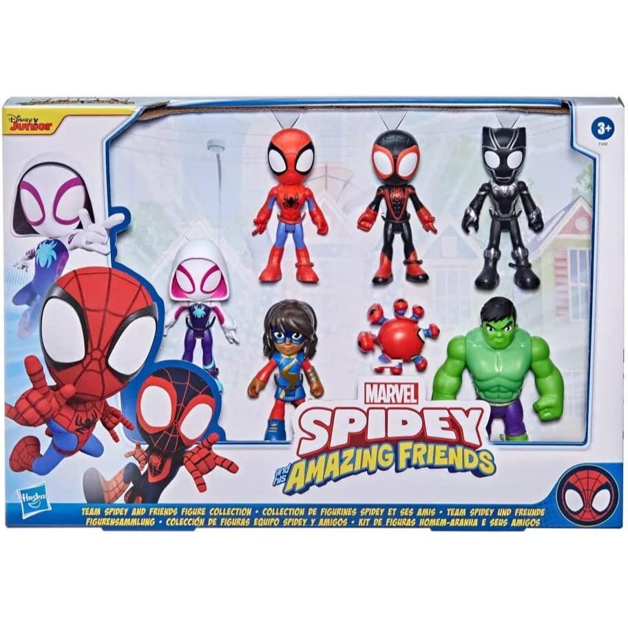 Marvel Spidey & His Amazing Friends Action Figures Superheroes + Villains (เลือกรูป) (Spidey Heroes Pack (7 ตัวเลข))