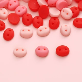 จมูกหมูอะคริลิก ขนาด 9x8mm สีแดง-ชมพู 20ชิ้น/แพ็ค อุปกรณ์เสริมสำหรับทำตุ๊กตา งานแฮนด์เมด DIY