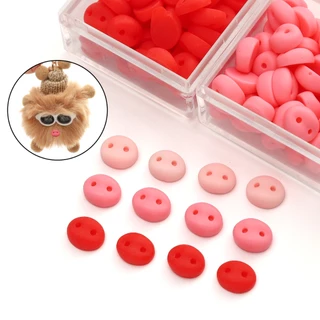 จมูกหมูอะคริลิก ขนาด 9x8mm สีแดง-ชมพู 20ชิ้น/แพ็ค อุปกรณ์เสริมสำหรับทำตุ๊กตา งานแฮนด์เมด DIY