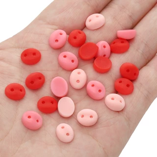 จมูกหมูอะคริลิก ขนาด 9x8mm สีแดง-ชมพู 20ชิ้น/แพ็ค อุปกรณ์เสริมสำหรับทำตุ๊กตา งานแฮนด์เมด DIY