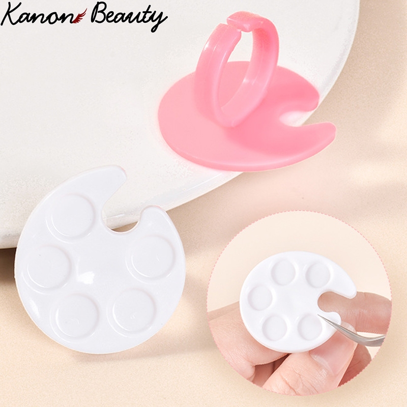 Reusable Eyelash Glue Ring Palette Grafted Eyelash Glue Base Tattoo Foundation Palette