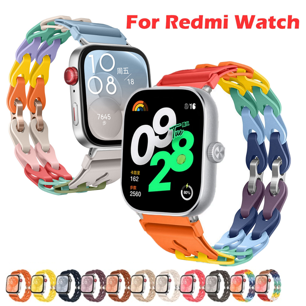 Breathable Redmi watch 5 Active สาย Chain สาย Redmi Watch 4 Strap Bling Metal Mi band 8 pro Strap Designed สาย Redmi watch 3 Active Strap Replacement สาย Redmi watch 3 Strap สาย Redmi watch 5 Active Strap Redmi watch 5 lite Watchband Redmi Watch 4 สาย
