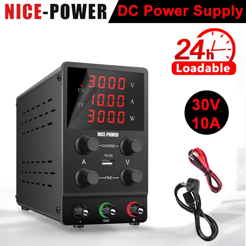 Nice-power 360W Bench Switching Power Supply 30V 10A 24V DC ปรับแรงดันไฟฟ้าเสถียรภาพ 300W USB 5V 2A Souce สําหรับโทรศัพท์ซ่อมชาร์จ