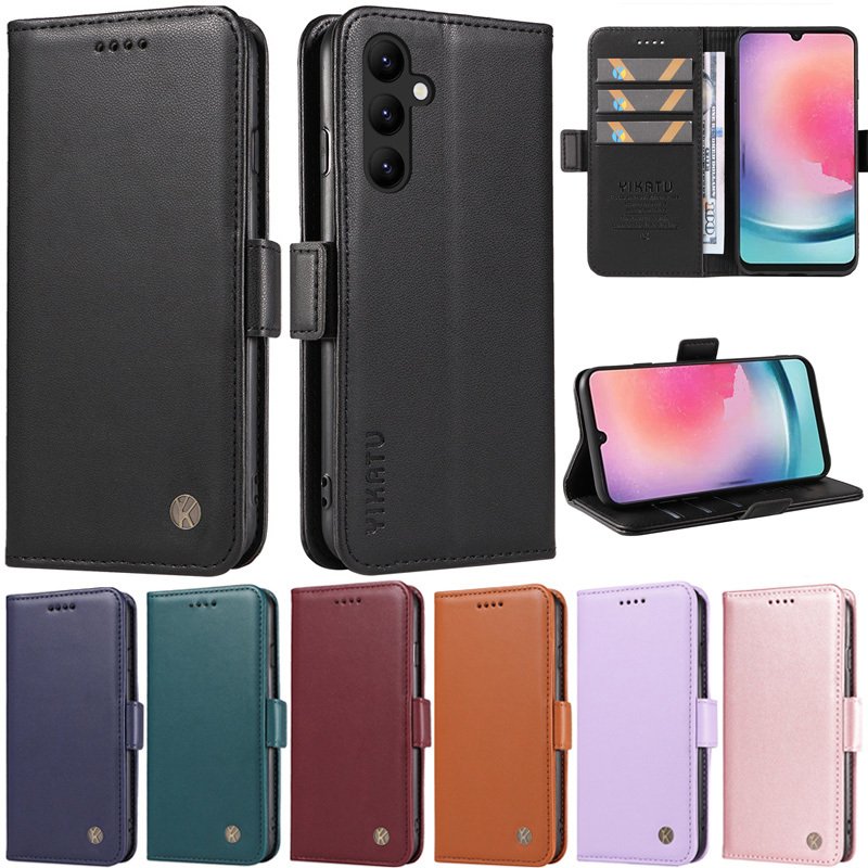 หรูหราสําหรับ Samsung Galaxy M13 5G A04E F04 M04 M33 M53 M52 5G M13 4G A02 A03 A42 M42 A40 M62 F62 4G Retro Book กระเป๋าสตางค์การ์ดหนังนุ่มแม่เหล็กพลิกกรณี