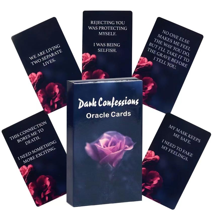 50 ชิ้น Dark คําสารภาพ Oracle การ์ดเกมไม่มีคู่มือ
