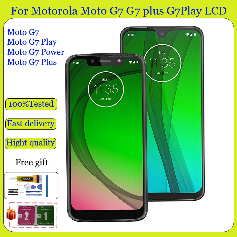 สําหรับ Motorola Moto G7 / G7 Play / G7 Power / G7 Plus จอแสดงผล LCD Touch Screen Assembly Replacement