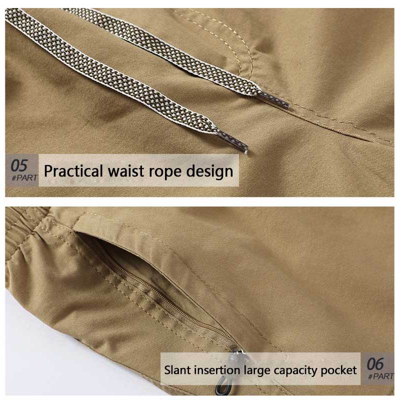 รถจี๊ป วิญญาณ 1941 ESTD 2024 ฤดูร้อนใหม่ผ้าฝ้ายแท้กางเกงครอปหลวมขนาดใหญ่กางเกงขาสั้นลําลองสําหรับสวมใส่ด้านนอกรุ่นบาง - รูปที่ 7