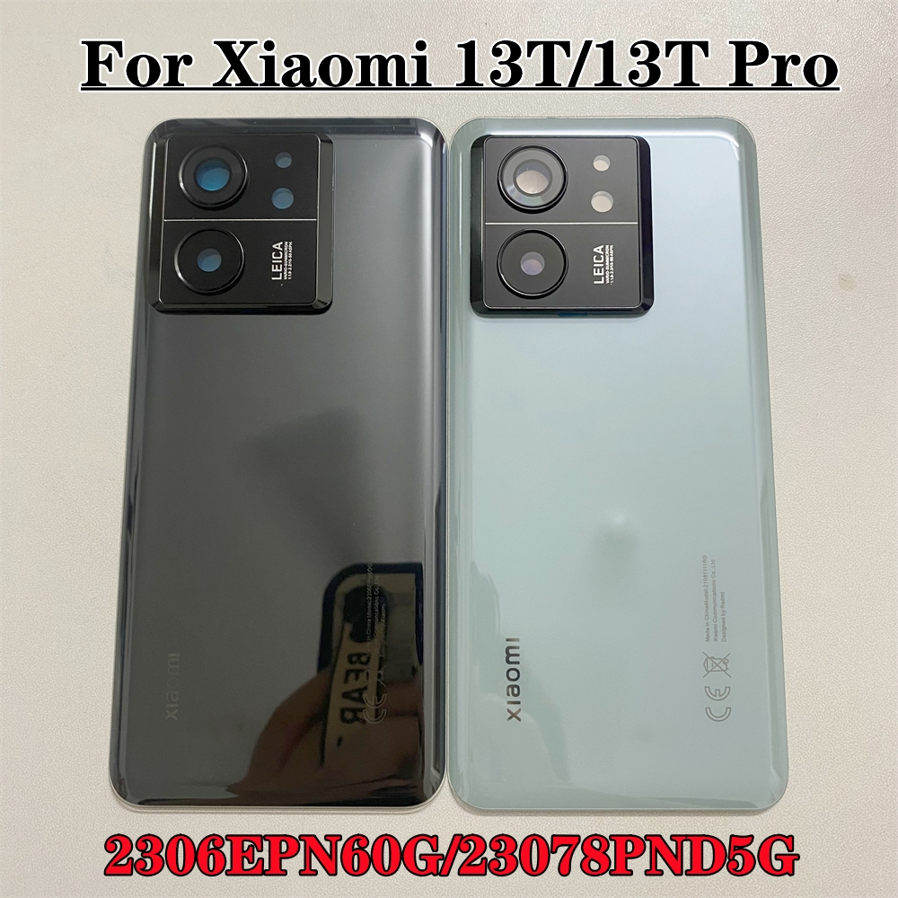 สําหรับ Xiaomi Mi 13T 13T Pro กระจกแบตเตอรี่ด้านหลังแผงประตูกรณีอะไหล่ซ่อม