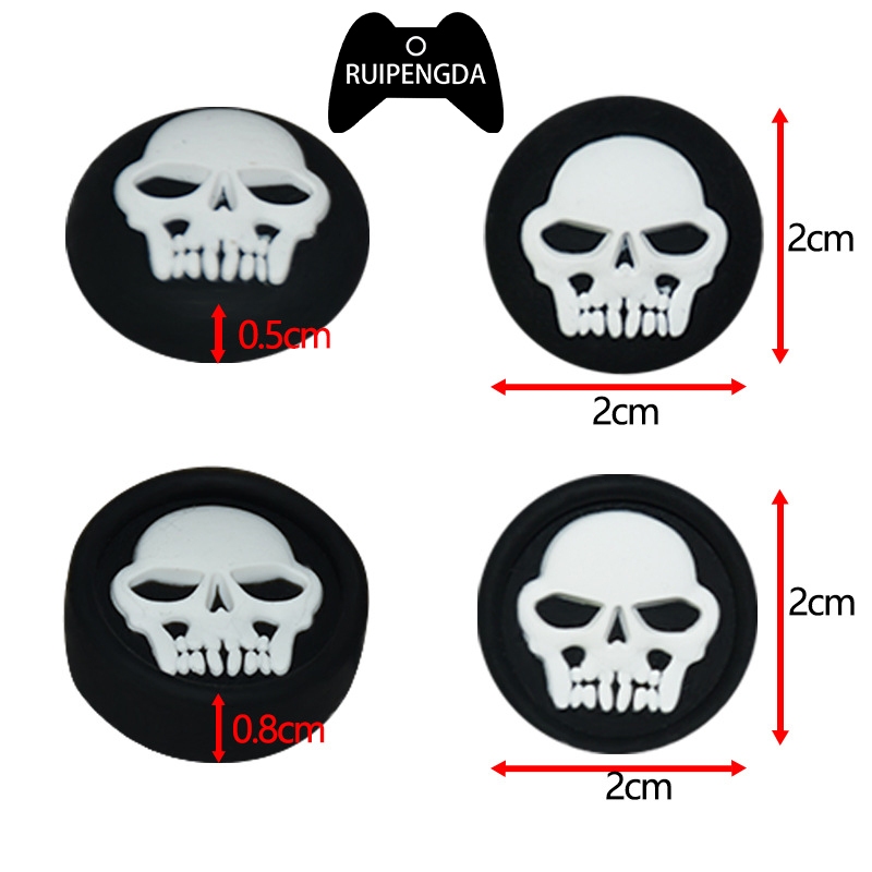 ซิลิโคน Analog Thumbstick จอยสติ๊ก Grips สําหรับ PS4/PS5 Gamepad Non-slip Rocker หมวก Thumb Caps สําหรับ PS4/PS5 controller skull keycaps