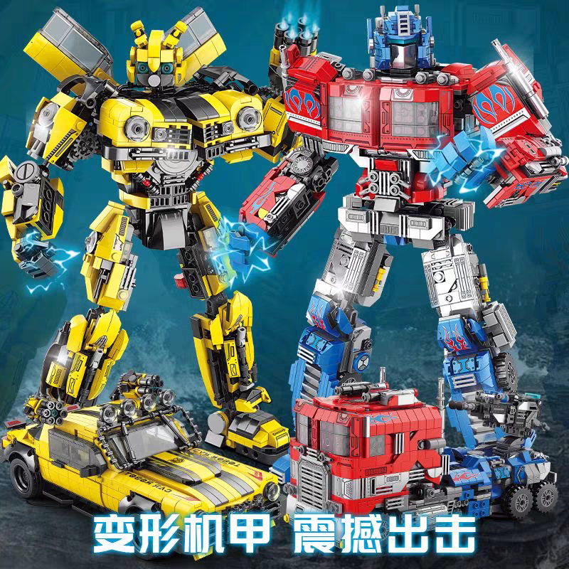 Optimus Prime, Bumblebee Transformers Mech บล็อกตัวต่อ, ของเล่น Stem เพื่อการศึกษา, ของเล่นสําหรับเด็ก