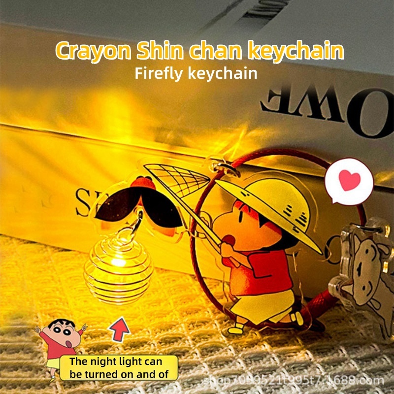 พวงกุญแจอะคริลิค Crayon Shin-Chan จี้หิ่งห้อยเรืองแสง SP036