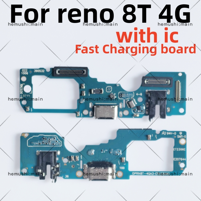 Usb ชาร์จพอร์ตสําหรับ OPPO Reno 8T 4G เมนบอร์ด flex พอร์ต USB ริบบิ้น flex สายโทรศัพท์หางปลั๊กข้อมูล