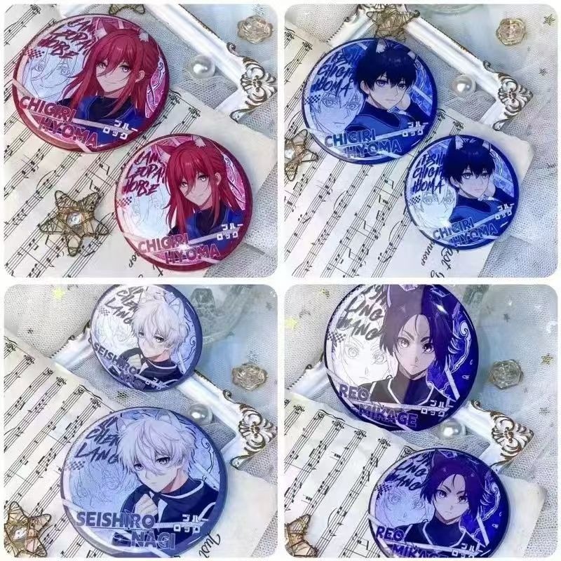 Blue Lock Isagi Yoichi Bachira Chigiri อะนิเมะป้ายปุ่มเข็มกลัด Pins Collection ของเล่นกระเป๋าตกแต่งของขวัญคอสเพลย์