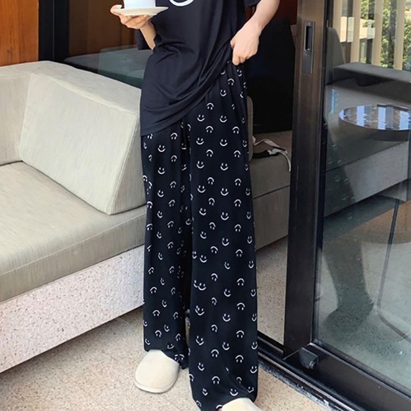 กางเกงขาสูงทรงตรงสำหรับสาวเกาหลี สบายและทันสมัย มีลวดลายเรียบง่ายและสง่างาม
