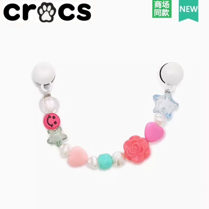 Crocs Hole รองเท้าอุปกรณ์เสริมรองเท้าดอกไม้ตกแต่ง DIY Premium Rose Chain สี่ชิ้นรองเท้าหัวเข็มขัด Carlo Chibi Star
