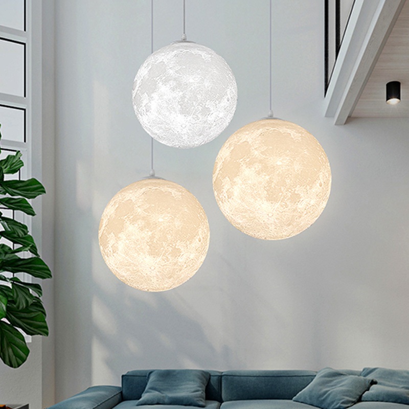 โคมไฟระย้า รูปดวงจันทร์ สไตล์นอร์ดิก มินิมอล สร้างสรรค์ สําหรับแขวนตกแต่งห้องนอน ห้องครัว บาร์ คาเฟ่ ไฟแต่งบ้าน