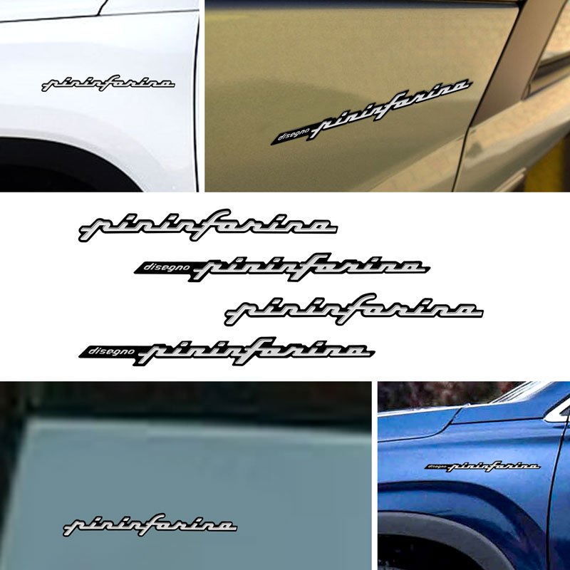 ใหม่ 3D อลูมิเนียมรถสติกเกอร์ Pininfarina disegno โลโก้ด้านหลัง Badge สําหรับ Hyundai Sonata Solaris Azera Tucson อัตโนมัติจัดแต่งทรงผม Decals อุปกรณ์เสริม