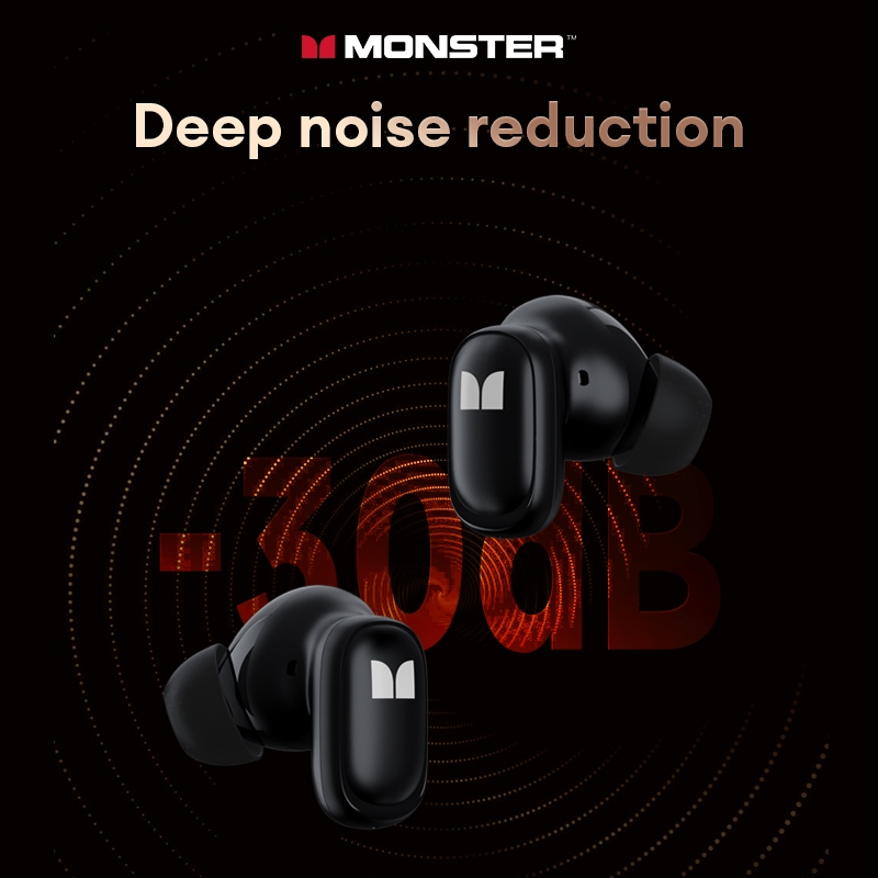 Monster XKT28 หูฟังไร้สายบลูทูธความละเอียดสูงโทรลดเสียงรบกวนคุณภาพเสียงไฮไฟบลูทูธ5.4