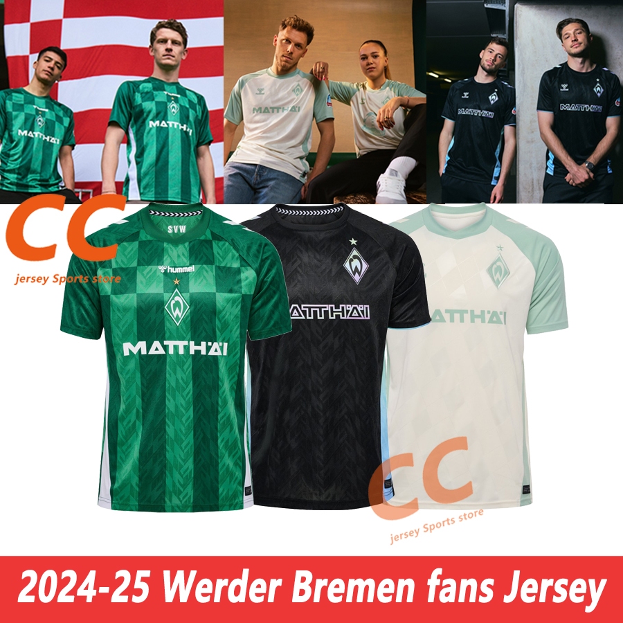 Werder Bremen เสื้อฟุตบอลกีฬา T เสื้อผู้ชาย 2024-25 รุ่นแฟนคุณภาพสูง