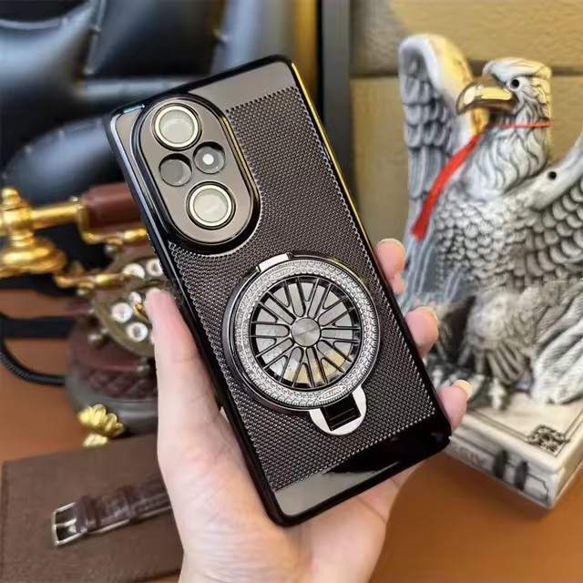 ปลอกสําหรับ Huawei Honor 200 100 90 80 Pro magic 6 5 กรณี Hard PC พร้อมแหวนขาตั้งกระจายความร้อน cooling ป้องกันปกหลังสําหรับ Honor 100 200Pro Shell