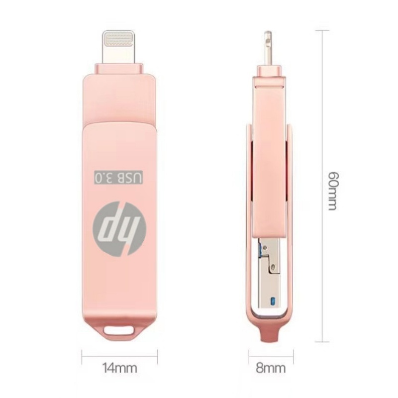 แฟลชไดรฟ์ USB 1TB 3 IN 1 OTG Pendrive สําหรับ iPhone จัดเก็บข้อมูลภายนอก OTG USB