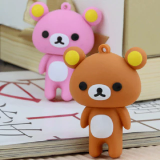 แฟลชไดรฟ์ USB 1TB 128GB 64GB 32GB 16GB 8GB 1GB หมีน่ารักการ์ตูน Memory Stick Pendrive