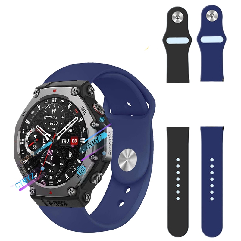 สาย Amazfit T Rex 3 Smart Watch สายซิลิโคน Amazfit T Rex 3 สาย สายรัดข้อมือกีฬา