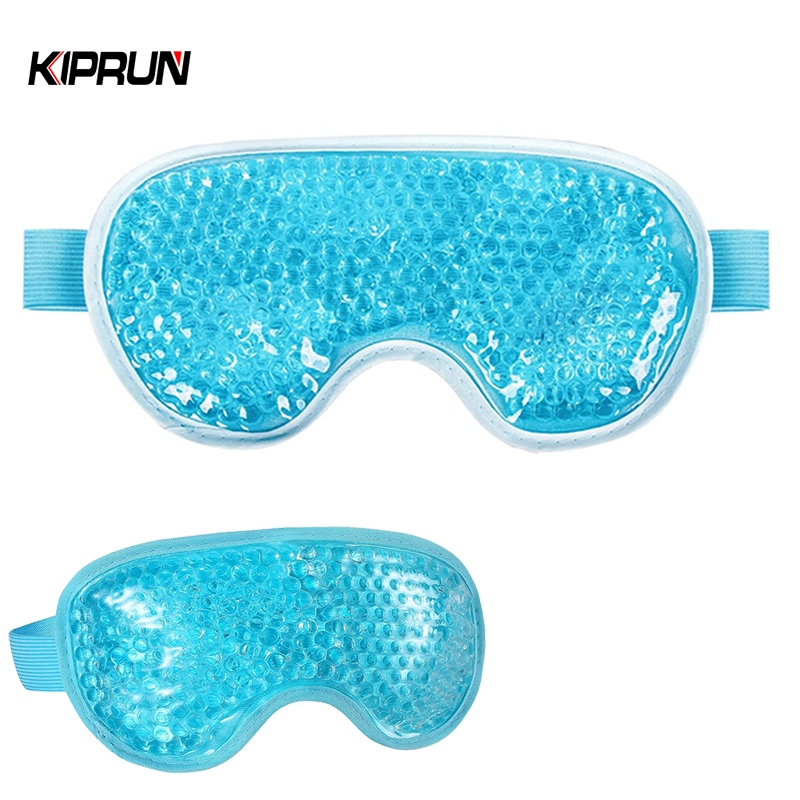KIPRUN Eye Mask, Cooling Eye Mask พร้อมลูกปัดเจล, Reusable Hot Cold Therapy Eye Mask, Cold Pack Warm Hot Heat Ice Cool Compress Soothing Tyred