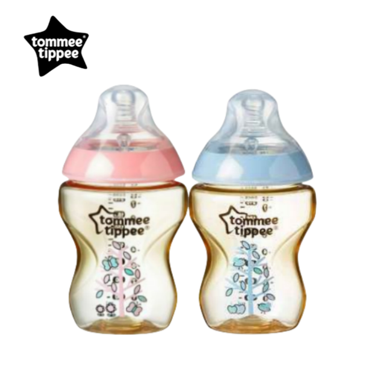Tommee Tippee Closer to nature ป้องกันอาการจุกเสียด PPSU ขวดนมเด็กลํากล้องกว้างอัตโนมัติ 150/260ml