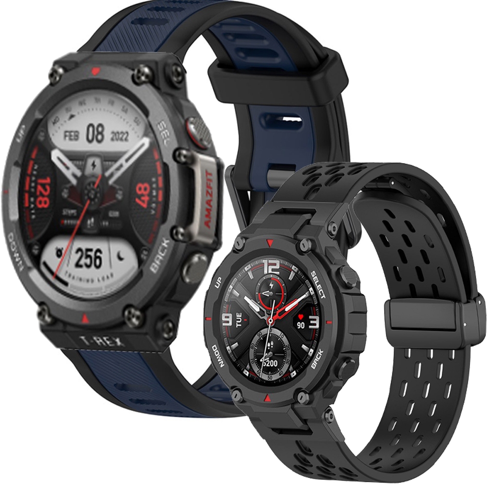 Amazfit T Rex Pro สมาร์ทวอท์ชสายรัดซิลิโคนสมาร์ทนาฬิกาเปลี่ยนสายรัดข้อมือสําหรับ Amazfit T-Rex 2 3 SmartWatch สายรัดสร้อยข้อมือ Soprt Band อุปกรณ์เสริม