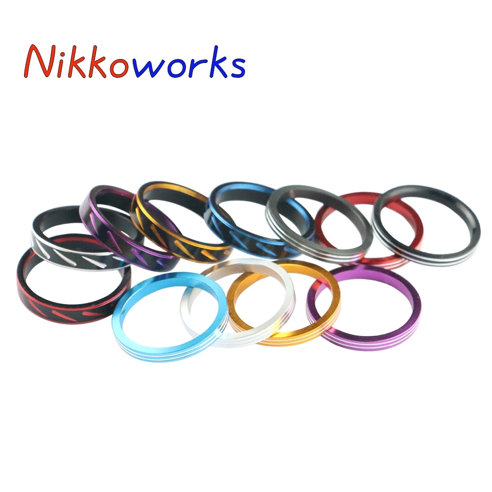 Nikkoworks Winding Check ตกแต่งแหวนล็อคอ่อนนุช DIY เบ็ดตกปลาอาคารส่วนประกอบอุปกรณ์เสริม