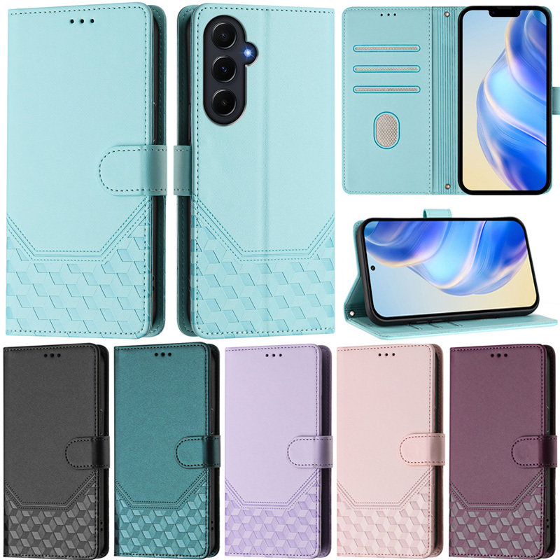 SAMSUNG หรูหราสําหรับsamsung Galaxy S25 Ultra A55 5G A35 A54 A34 A15 A14 A25 5G A53 A33 A73 A23 M23 A52 A72 A52s S25 Plus Retroรูปร่างกระเป๋าสตางค์ฝาครอบหนังนุ่มกรณี