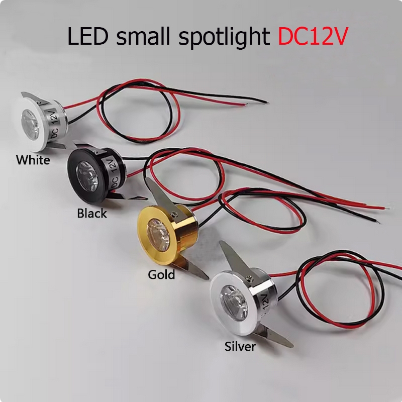 Led mini spotlight 3W DC12V เครื่องประดับตู้โชว์ตู้ไวน์ bull eye light ดาวน์ไลท์ฝังรูเส้นผ่านศูนย์กลาง 2.7 ซม.แสงภายใน