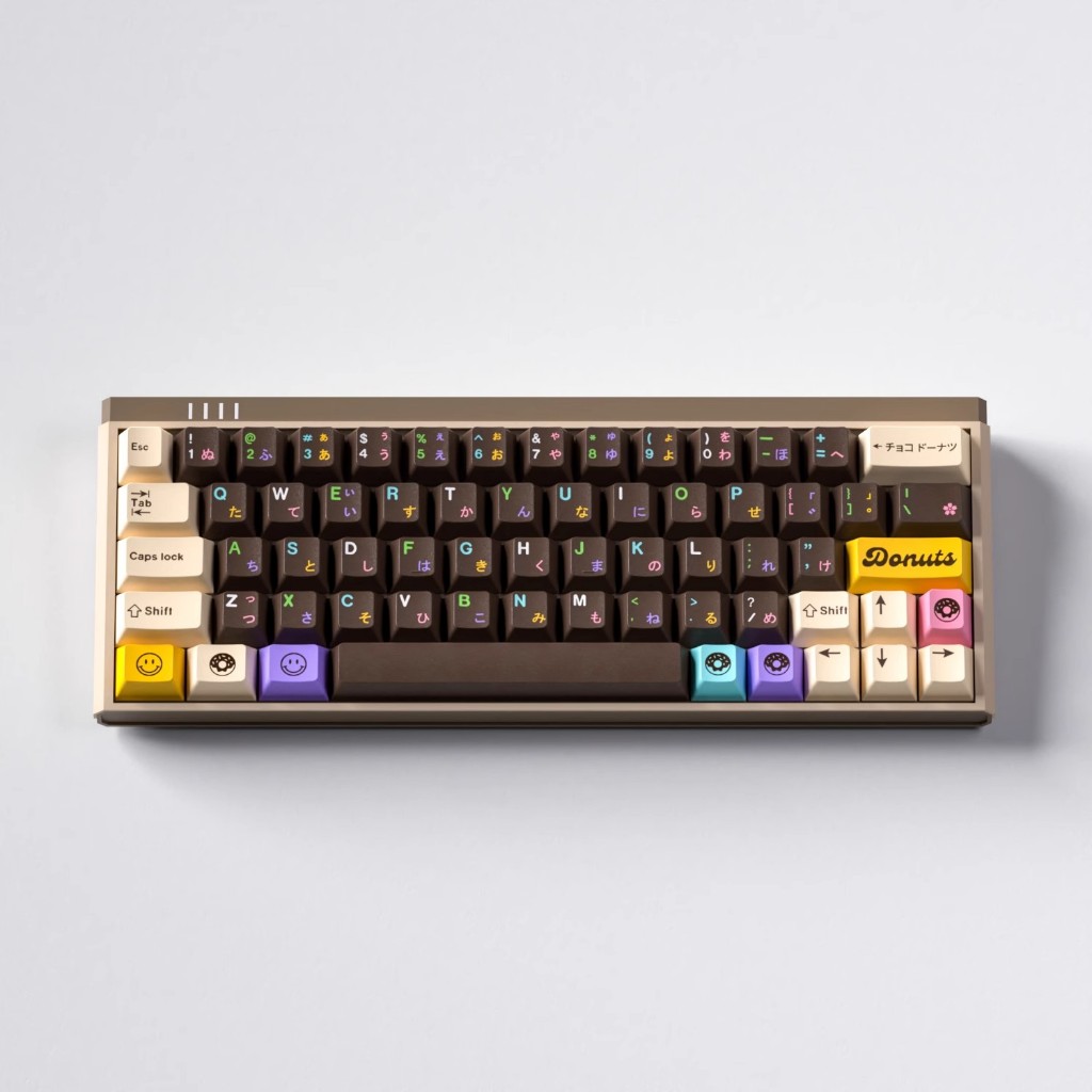 Chocolate donut keycaps cherry profile PBT material 129keys Dye-sub mechanical keyboard keycap set