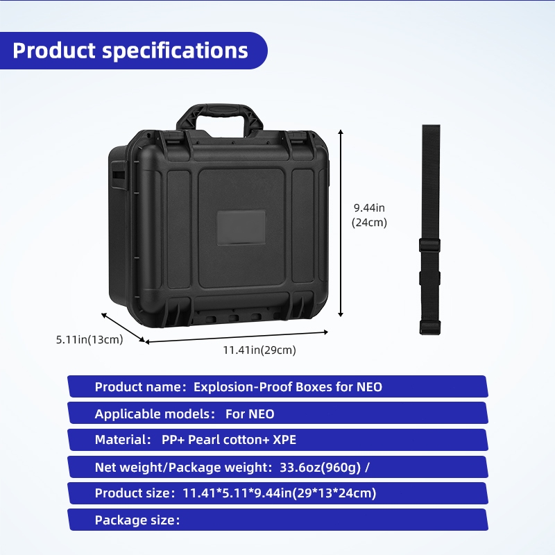 เข้ากันได้กับกระเป๋าเดินทางเคสป้องกันการระเบิด DJI Neo Hardshell, Neo Fly Combo RCN3 รีโมทคอนโทรล Organizer