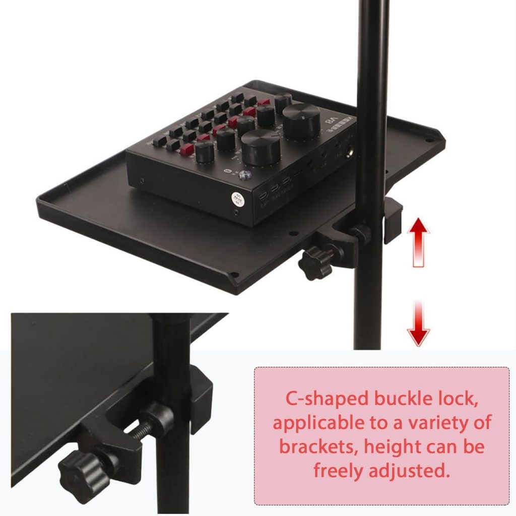 2 ชิ้น Universal Sound Storage ถาด Live Broadcast ไมโครโฟน Mic Rack Stand Music Stand อุปกรณ์เสริม (