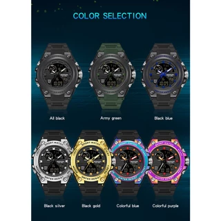 Sanda 739-2/ในสต็อกกันน้ํานาฬิกาผู้ชายกีฬานาฬิกาแฟชั่น LED Multi-Function นาฬิกาผู้ชาย