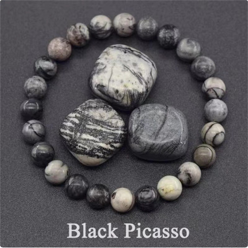 8 มม.Lucky Healing หินหินธรรมชาติสร้อยข้อมือ Rhodonite Rose สีชมพูควอตซ์ Turquois Amethysts Hematite สร้อยข้อมือสําหรับผู้หญิงผู้ชายเครื่องประดับของขวัญ ราคา ถูกที่สุด ดีลบีเคเค แกลเลอรีภาพที่ 6