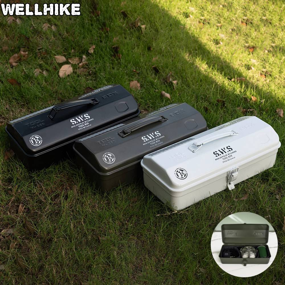 สต็อกพร้อมในกรุงเทพ WELLHIKE กล่องเก็บเครื่องมือตั้งแคมป์กันลื่นกล่องเก็บพกพาแบบพกพาสําหรับปิกนิกกลางแจ้ง