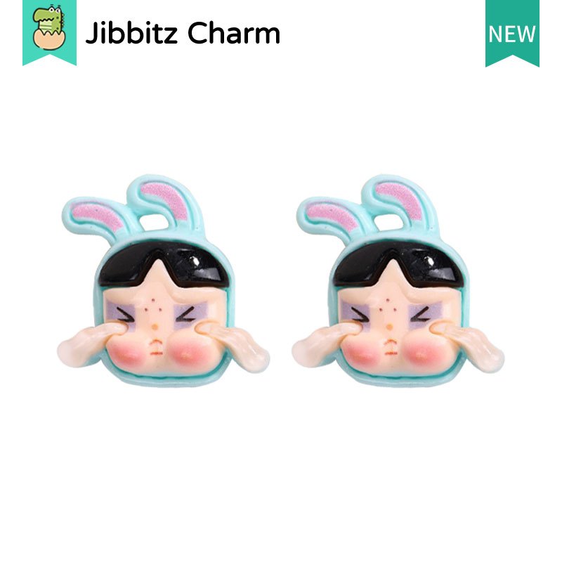 Jibbits 6pcs รองเท้า charm jibbitz crybaby แฟชั่นสร้างสรรค์น่ารักรองเท้าแตะรองเท้า Comfort จิ๊บบิท DIY รองเท้าหัวเข็มขัด